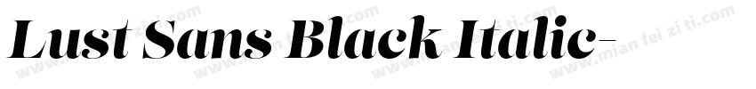 Lust Sans Black Italic字体转换